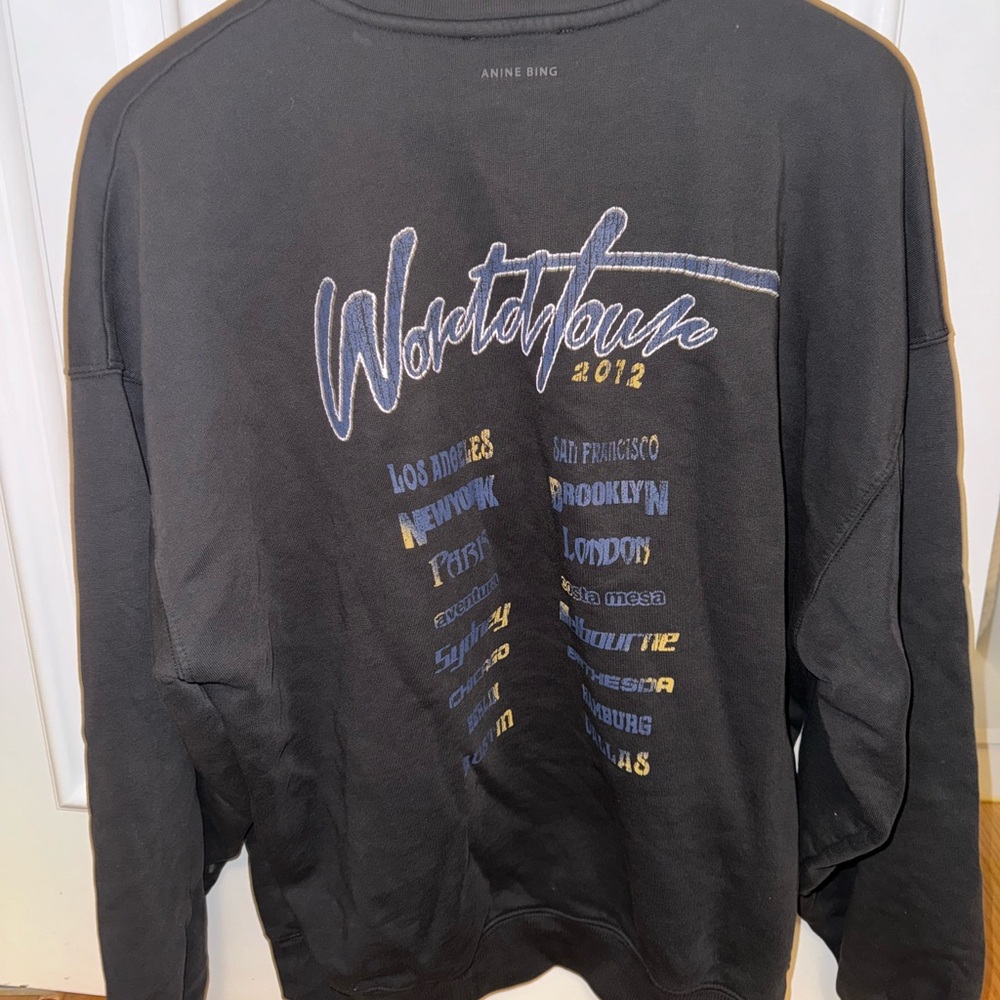 Anine Bing Black Harvey Leopard Sweatshirt - Picture 3 of 4
